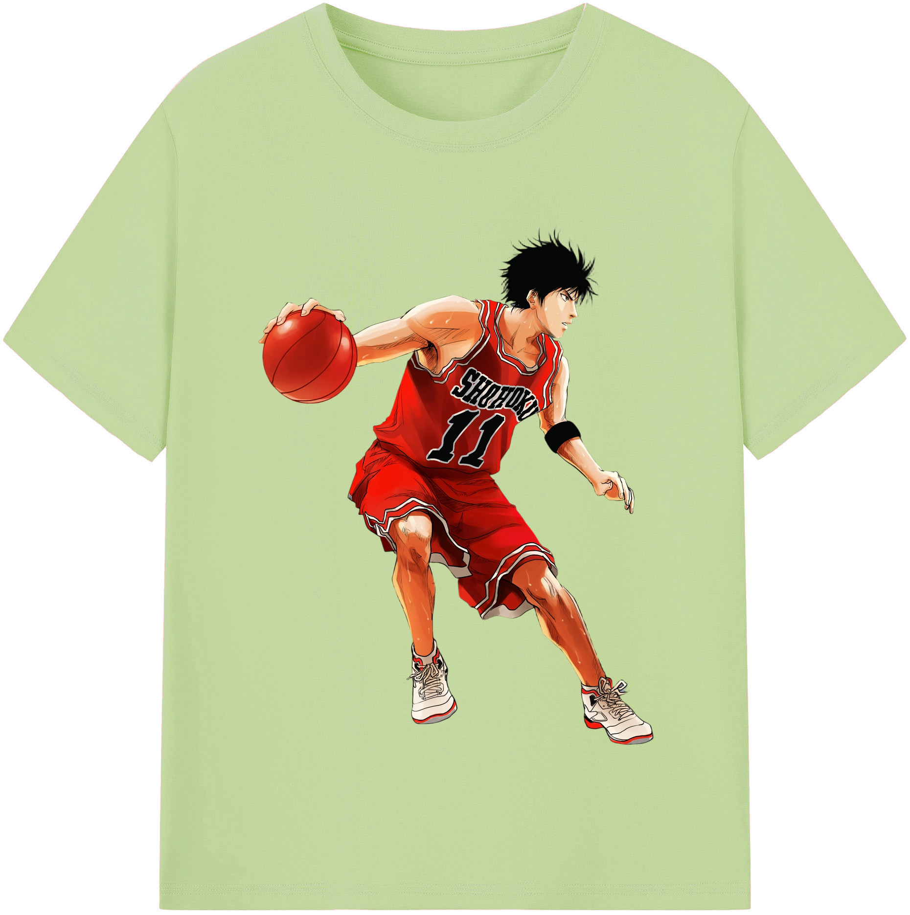 SLAM DUNK／スラムダンク 綿100％半袖Tシャツ（フロントプリント）